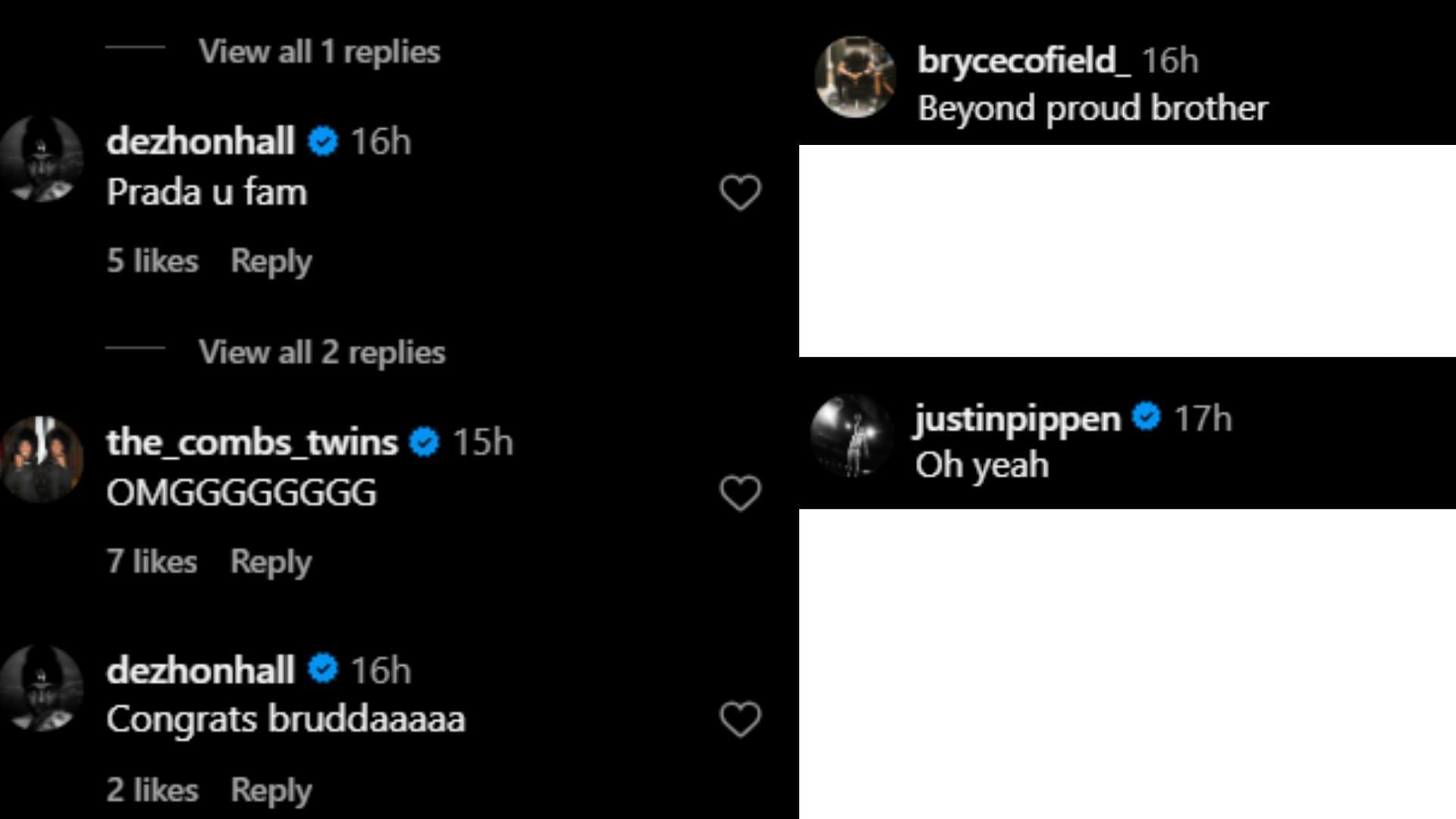Cal State commit Bryce Cofield & Justin Pippen react as Jayden Alexander commits to Long Beach State (Image: IG/justjayden)
